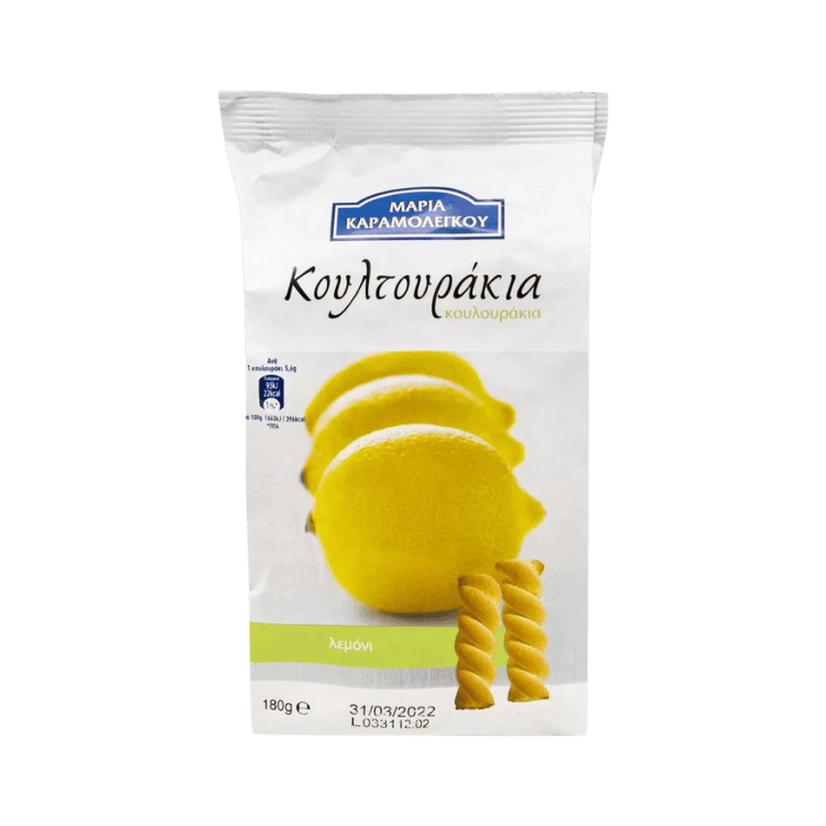 Koultouraki Kekse Zitrone (180g) Maria Karamolegou von Maria Karamolegou bei Araxxon - Hochwertiges griechisches Produkt. Koultouraki Kekse Zitrone (180g) Maria Karamolegou από Maria Karamolegou στο Araxxon - Αυθεντικό ελληνικό προϊόν.